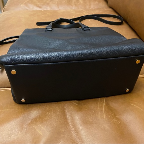 Banana Republic Black Leather Shoulder or Hand Bag - Picture 3 of 12